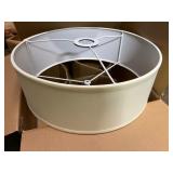 White Fabric Drum Lampshade