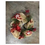 Burlap Holiday Wreath With Accents