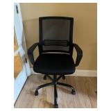Black Mesh Office Chair with Casters 22ï¿½x18ï¿½x40ï¿½