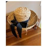 Helen Kaminski Straw Hat With Bow 15ï¿½x11.5ï¿½x4.5ï¿½