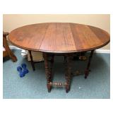 Vtg Wooden Drop-Leaf Table 47.5ï¿½x36ï¿½x30.5ï¿½
