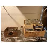 Glass Jars and Wooden Crates
