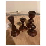 Wood Candle Holders & Candles