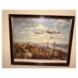 Framed Aerial Battle Artwork 21.5ï¿½x17.5ï¿½