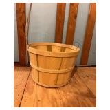 Vtg Wooden Bushel Basket