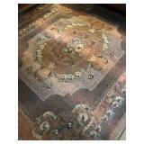 Vtg Woven Area Rug with Floral Motif 131ï¿½x96ï¿½