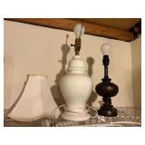 Vtg Ceramic and Metal Lamps 21ï¿½ 16ï¿½