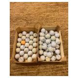 Used Golf Balls in Wooden Boxes