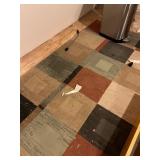 Checkered Area Rug in Earth Tones