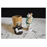 Vtg Mudman Fisherman Planter & Figurine