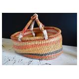 Hand Woven Bolga Basket/U Shopper