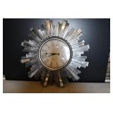 Plastic Starburst Mirror Clock