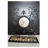 Metal Wall Clock & Wall Sign