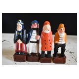 Hand Carved Old Salt Wooden Figures