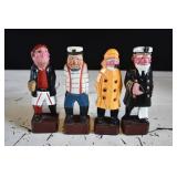 Vtg Hand Carved Painted Old Salt Figures