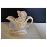 Precious Moments Sleigh Ride Tea Pot