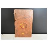 Vintage Just Cocktails Wood Covered Book