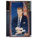 Vtg John F. Kennedy Tapestry