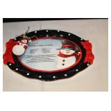 New Hot Chocolate Cookies Snowman Platter