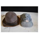 Vtg Carhartt Denim Cap & Lee Water Bloc Felt Fedoa