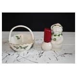 Lenox Holiday Basket and Snowman
