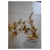 Vtg Gold Metal Wall Decor