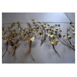 Lot of 6 Vtg Gold Metal Wall Decor