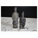 Pair of Terracotta Clay Warrior Statues