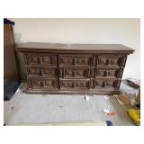 Wooden Dresser with Ornate Details