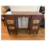 Wooden Desk with Ornate Drawers