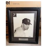 Framed Mickey Mantle Photo