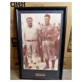 Framed Babe Ruth and Lou Gehrig Photo