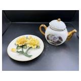 Capodimonte Plate & Teapot Set