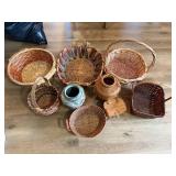 Baskets and Ceramic Vase, Longaberger