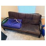 Black Metal Frame Futon with Pad