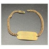 Vintage 10K Gold Forstner ID Bracelet