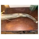 Polished Horn Flask With Strap