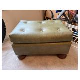 Green Upholstered Footstool