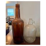 Amber and Clear Glass Bottles