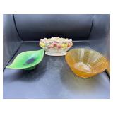 Decorative Ceramic and Glass Trio