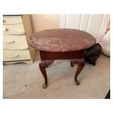 Wooden Oval Side Table
