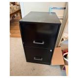 Black Two-Drawer Filing Cabinet