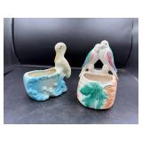 Ceramic Bird-Themed Planters
