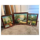 Three Framed Oil Paintings
