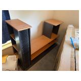 Wood and Metal Media Stand