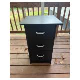 Black 3-Drawer Cabinetï¿½17.75x19x28.5