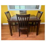 Wood Dining Table with 4 Chairsï¿½48x36x30