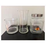 Three Clear Glass Itemsï¿½8ï¿½ tallest
