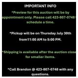 AUCTION INFO