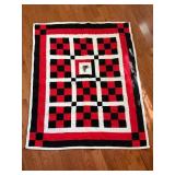 Red, Black, and White Patchwork Quiltï¿½41ï¿½51
